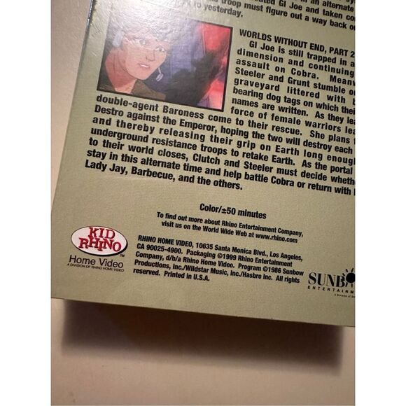 G.I. Joe Volume 1 Worlds Without End VHS Kid Rhino Home Video SEALED 1999 - Picture 3 of 5